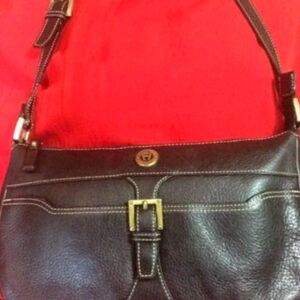Etienne Aigner Black Leather Shoulder Bag